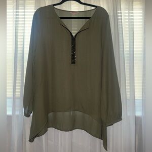 Olive green blouse